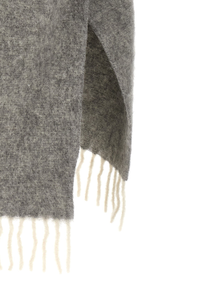 Peserico Bouclé Yarn Cape Mantelle - Grigio | f017bfa5616ba9e5a57ee0f46ab071d0c59f4ba0