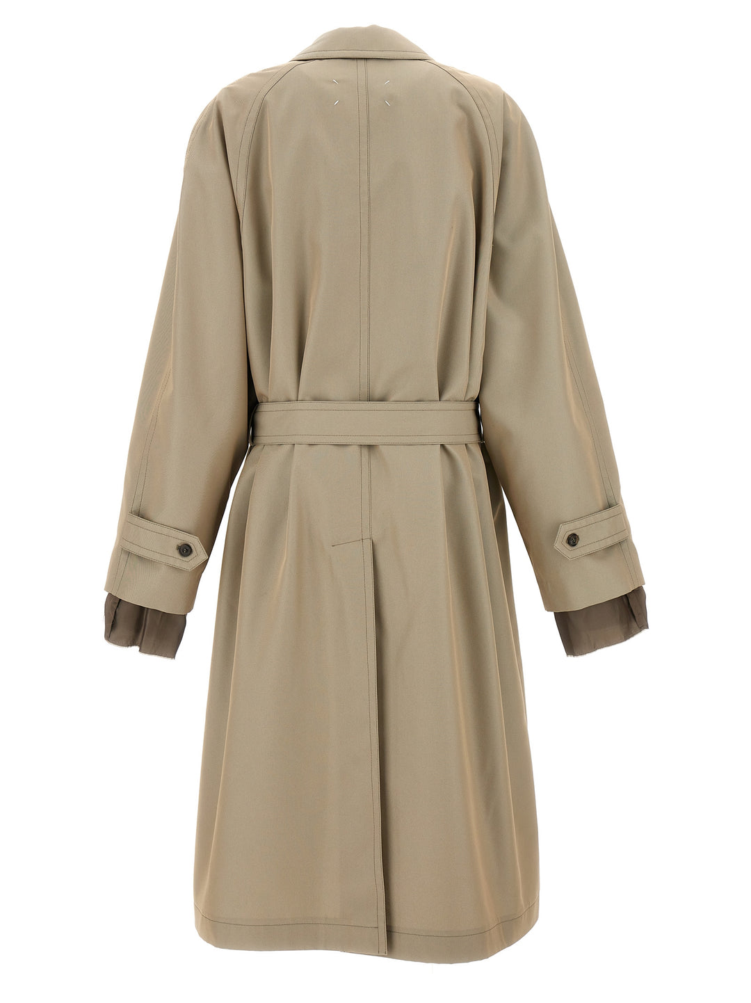 Maison Margiela Long Single-Breasted Trench Coat Trench e Impermeabili - Beige | 6bc355a706d334039b06b2e8860b6943b250245f
