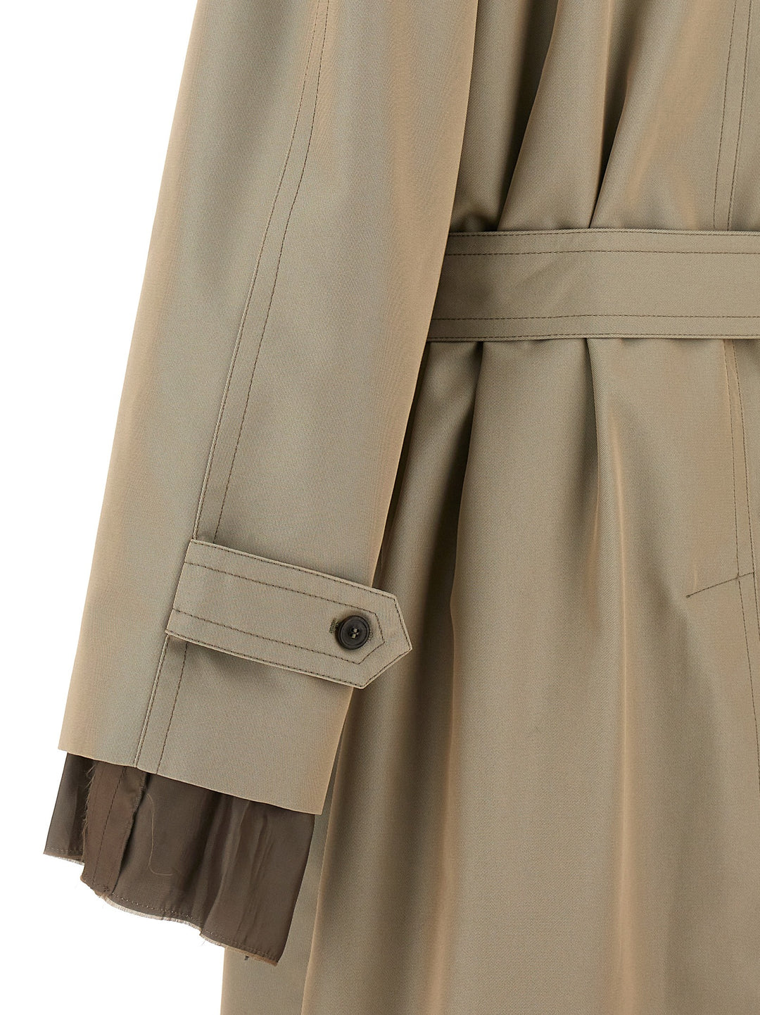 Maison Margiela Long Single-Breasted Trench Coat Trench e Impermeabili - Beige | eaa789eee899b25d681539f429367598fd06435c