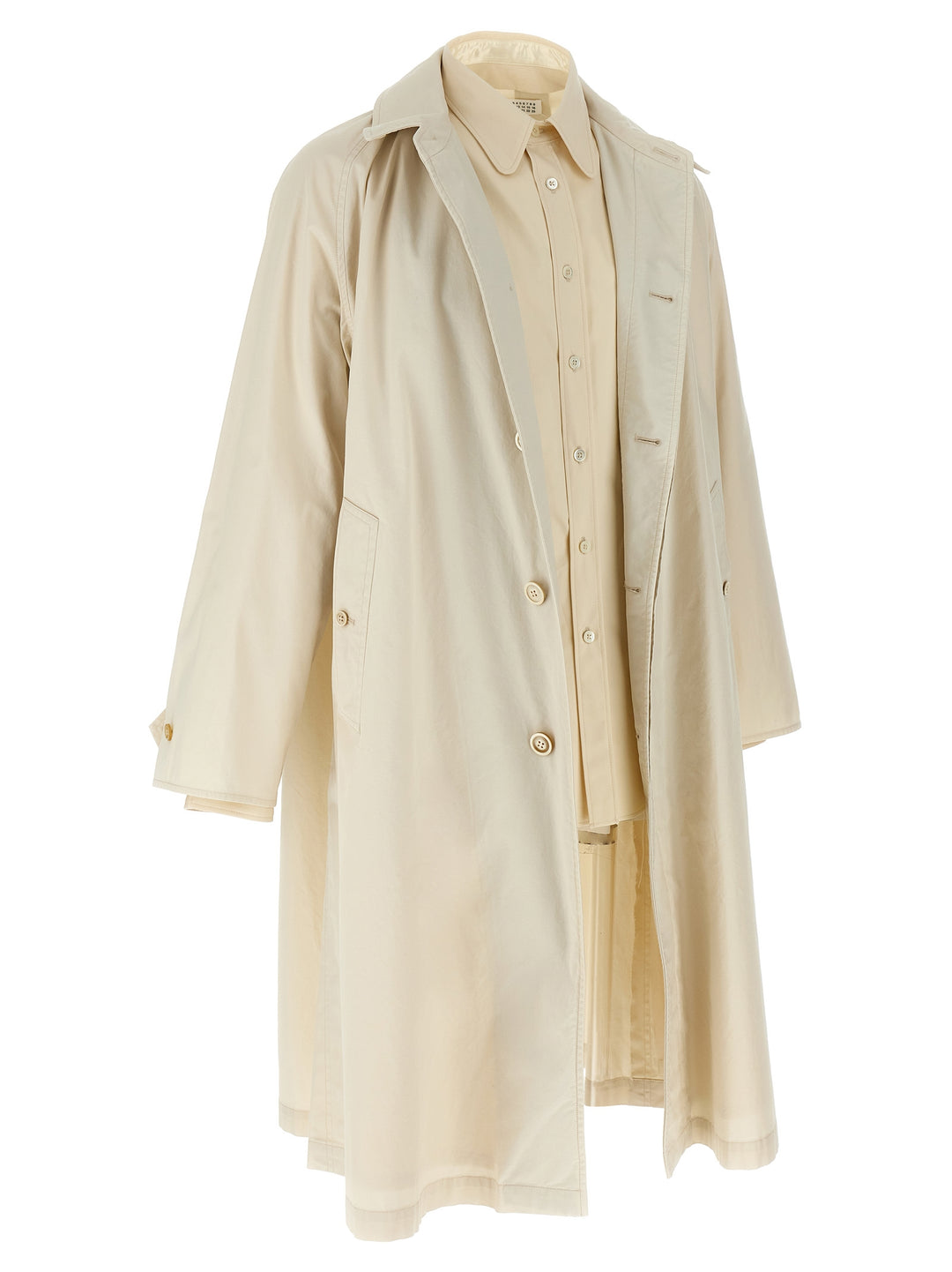 Maison Margiela Layered Trench Coat Trench e Impermeabili - Beige | c76c798d118d17a8f6209f2d15ad6b86c894b289