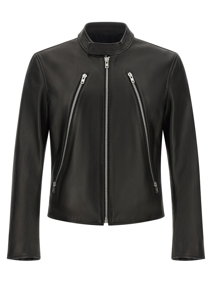 Maison Margiela 5-Zip Puffer Jackets - Nero | f27b519e8ed17f6a32aae295974cff6b5fad1700