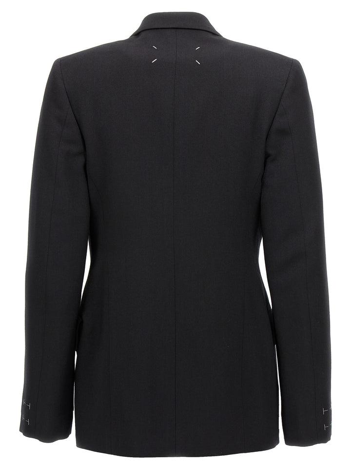 Maison Margiela Double-Breasted Blazer BlazerS - Nero | c2f0bf6c99ed6fe1753bb660870e05b894026254