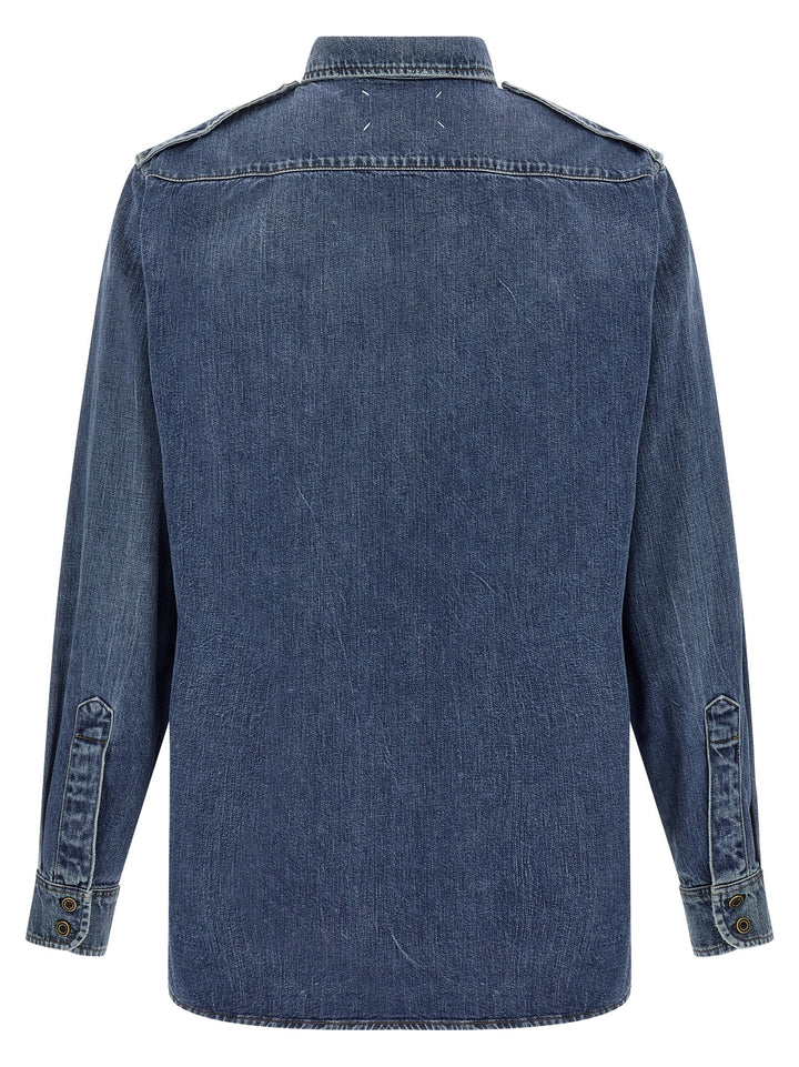Maison Margiela Denim Shirt Camicie - Blu | 9041b9773af0de997f979423a5981972397769bd