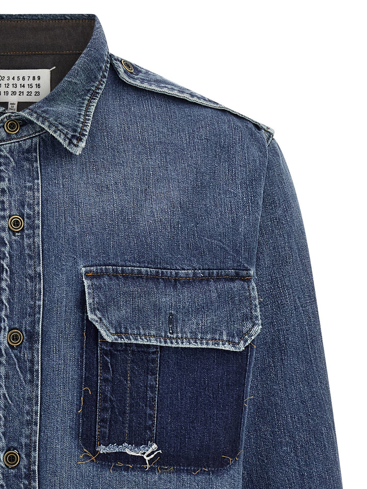 Maison Margiela Denim Shirt Camicie - Blu | e87d10d7d83fc074d83454101b24142cd3034a51
