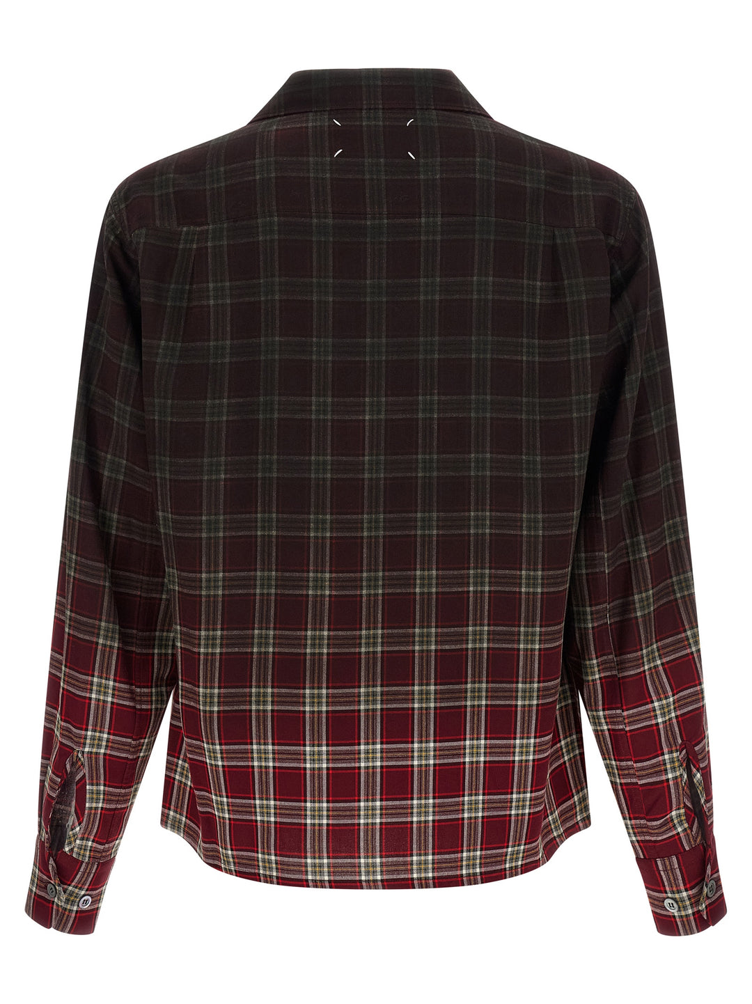 Maison Margiela Check Shirt With Gradient Effect Camicie - Rosso | d09a1a7434875522d18058c64718e6eadf3d2af7