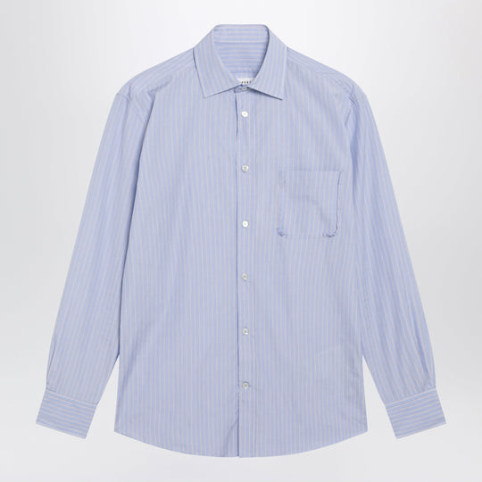 Striped Shirt In Light Blue Cotton