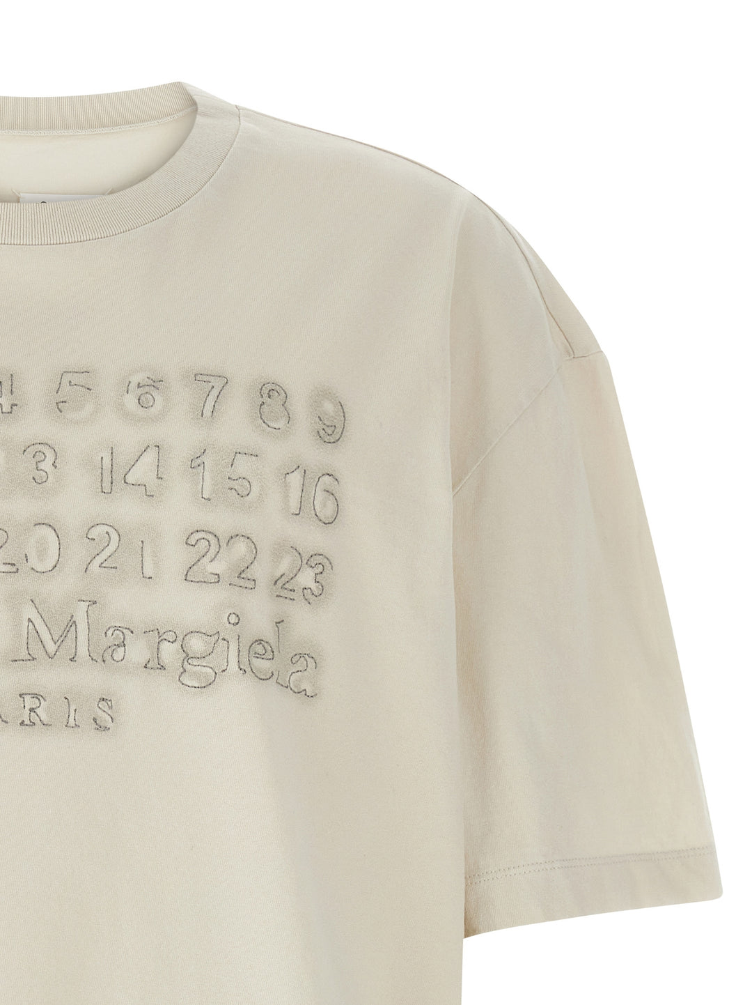 Maison Margiela Logo T shirt - Beige | fbdd16f4e3b3e89d59d8a5ad8b9f41bd0e19de5b