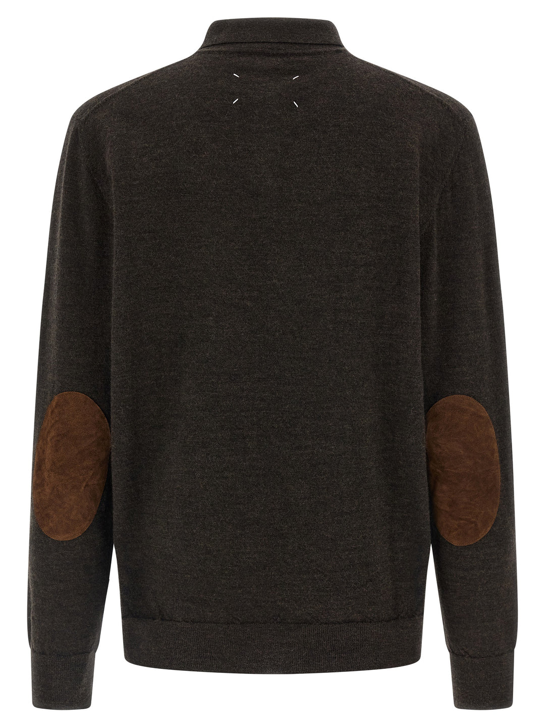 Maison Margiela Suede Patch  Shirt Polo - Marrone | cedaf56fc0c51fa225ee67290f93e27c742acb2a