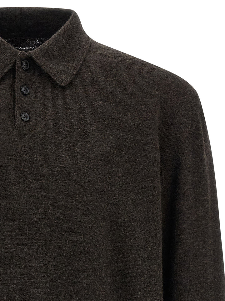 Maison Margiela Suede Patch  Shirt Polo - Marrone | eb21b43fa30f537d5cde3c0e5ff179298c1a65fb