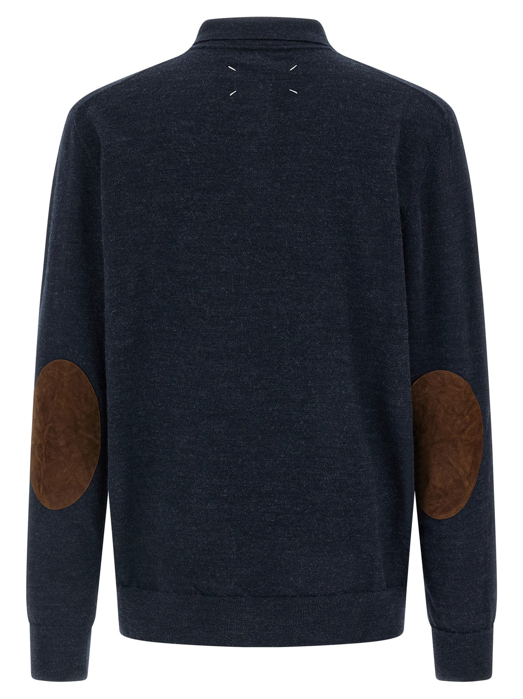 Maison Margiela Suede Patch  Shirt Polo - Blu | 93aad481e26e1740776f091e9055b9065a7054ea