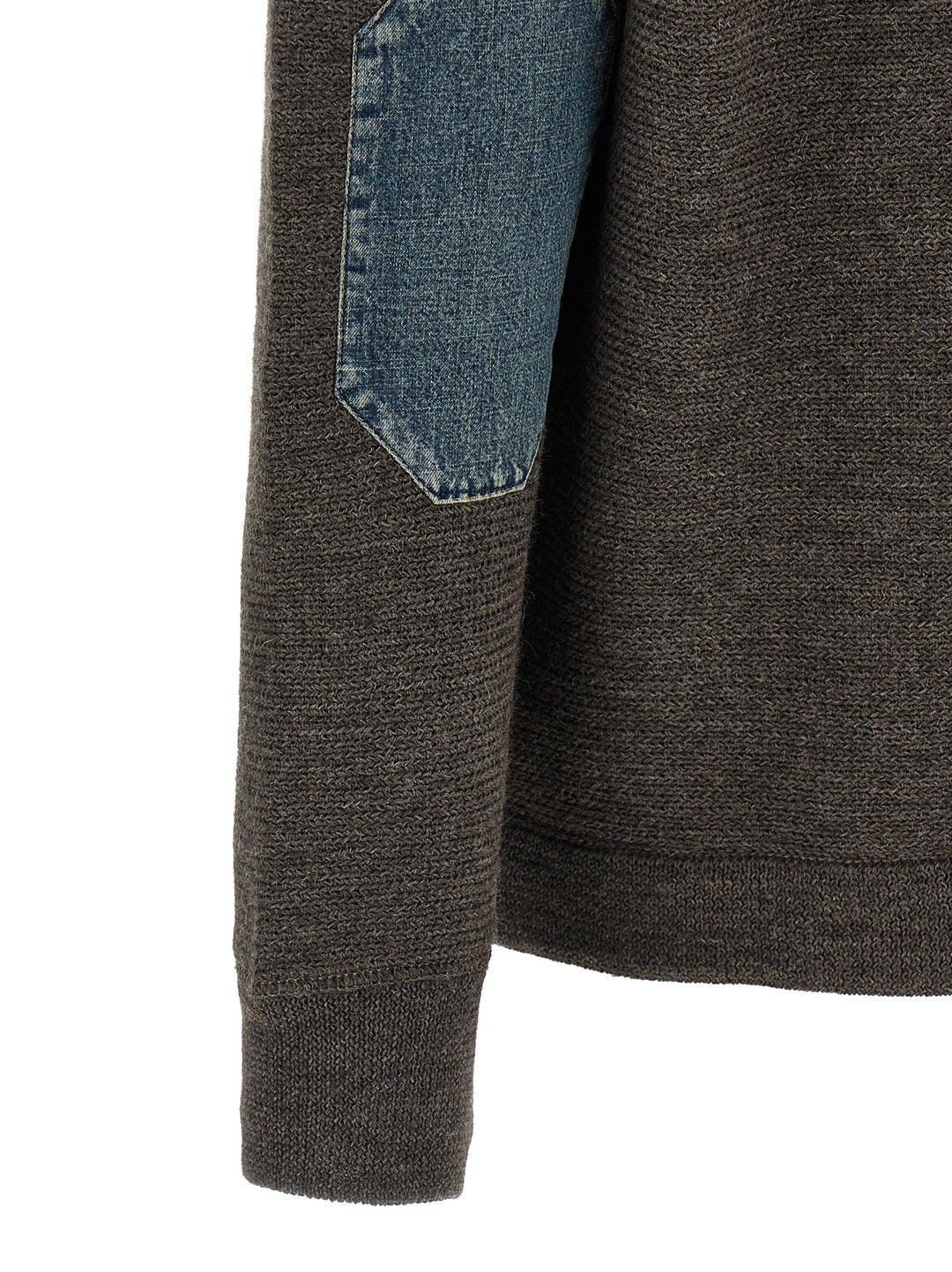 Maison Margiela Elbow Patch Quarter-Zip Maglioni - Grigio | a75a3a422e58a80116ace2ee64eef9b8315c1eca