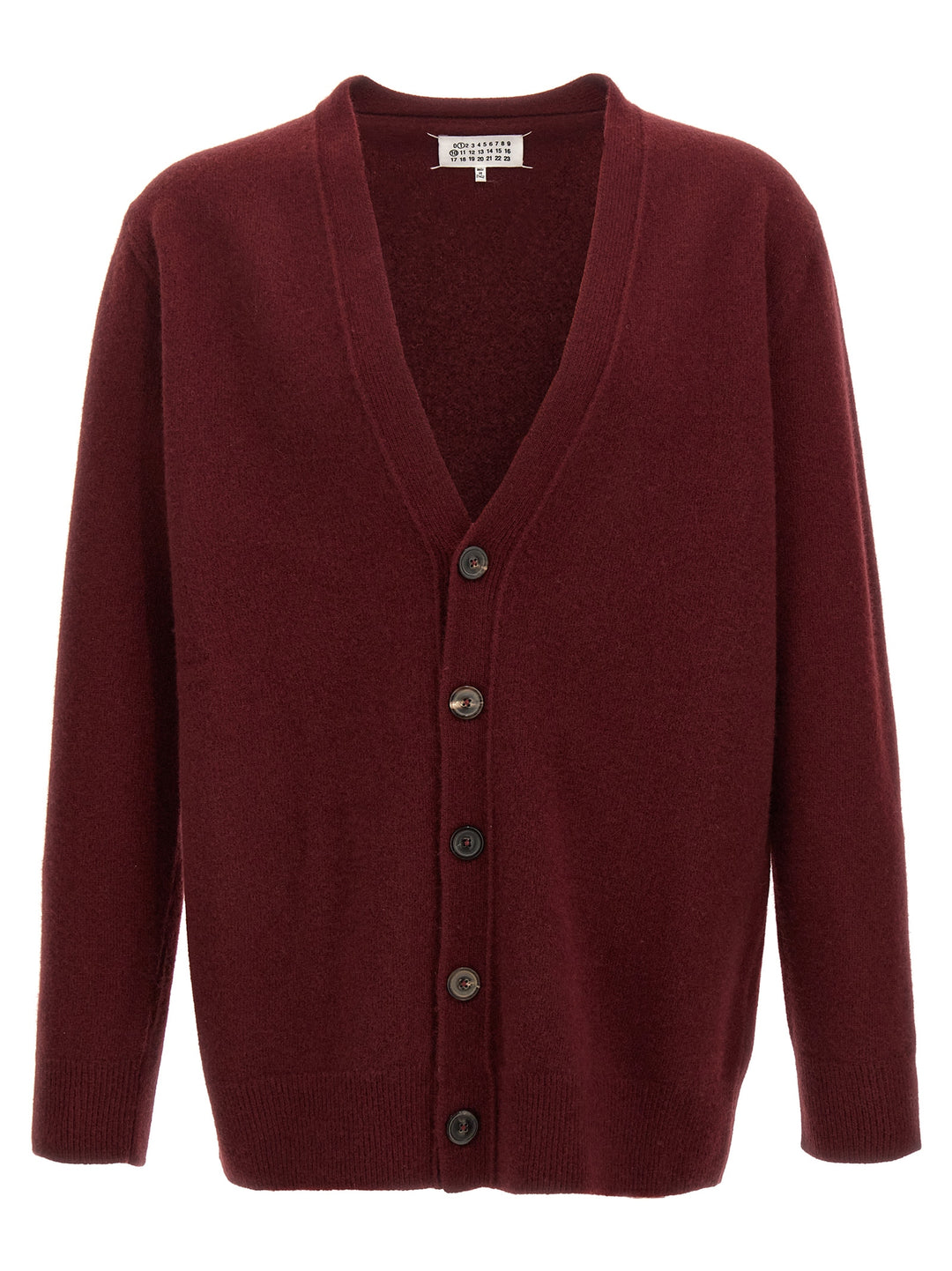 Maison Margiela Wool Cardigan Maglioni - Bordeaux | 693fe0625310921f039be290a23494e0834fbad0