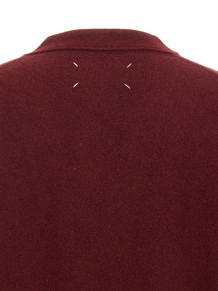 Maison Margiela Wool Cardigan Maglioni - Bordeaux | 204a8b6fc742e5d3c699861bc5d905e77bbc8b9c
