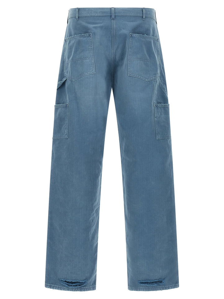 Maison Margiela Herringbone Jeans - Celeste | 60eb43b95605afd5ab15782f1b7bc09e54ca9c0d
