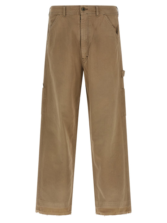 Herringbone Trousers Pantaloni Beige