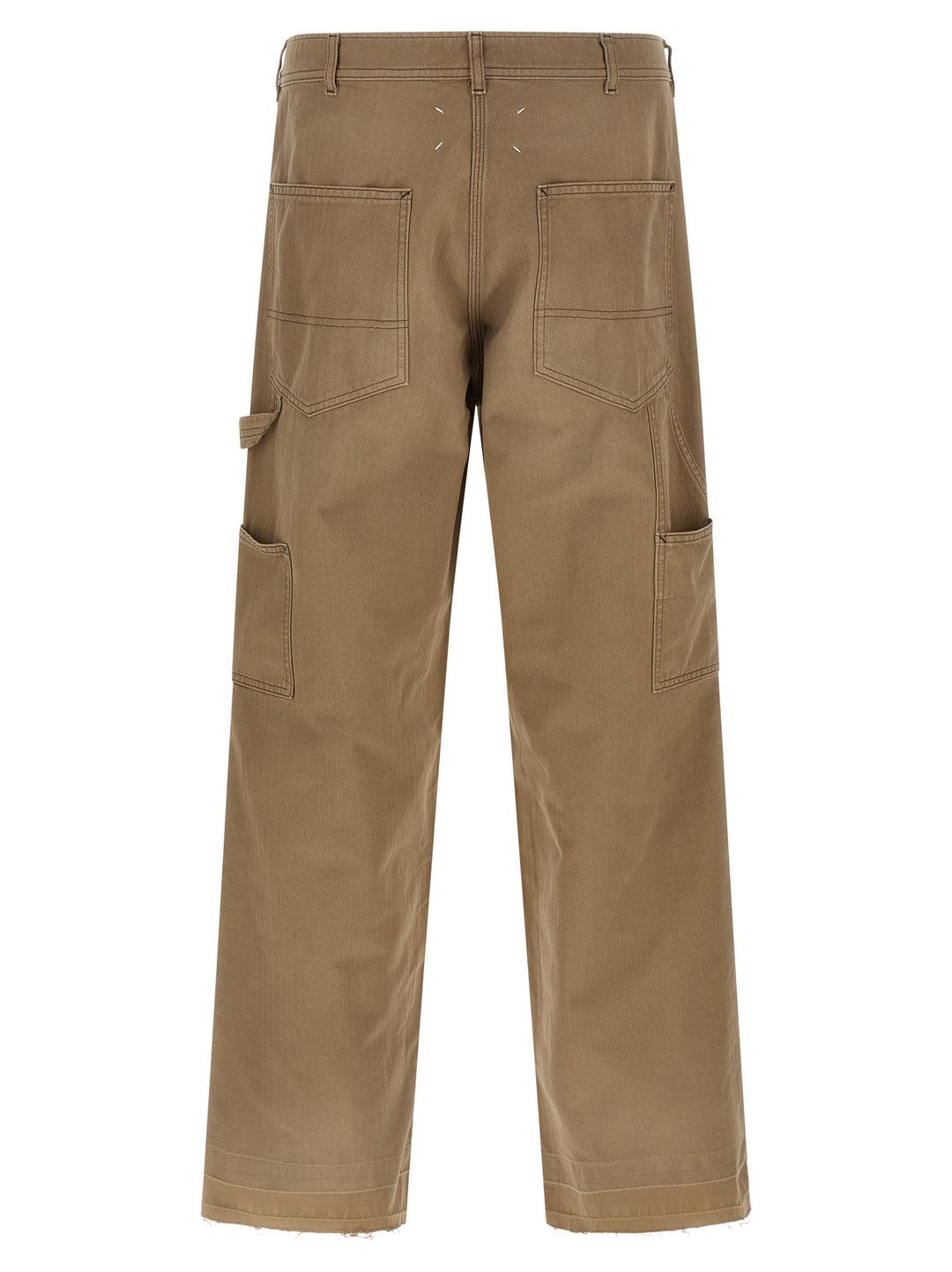 Maison Margiela Herringbone Trousers Pantaloni - Beige | 3056643dbdf603a4e1c4b2a6472e472aac6b27a2