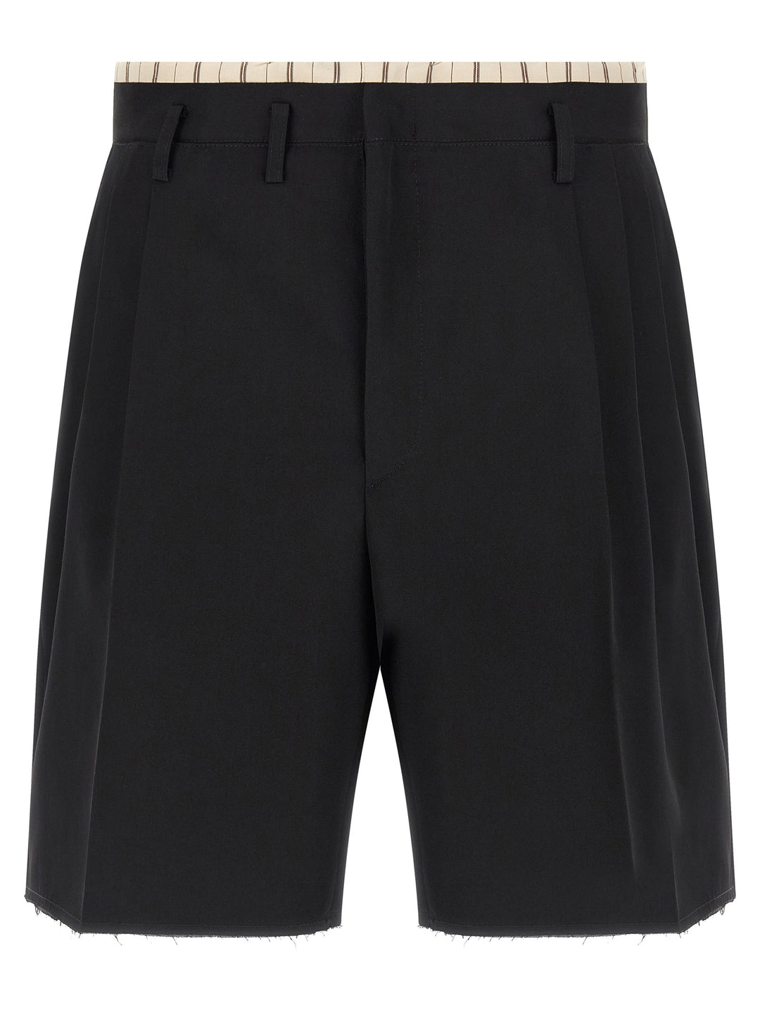 Maison Margiela Lining Insert Bermuda Shorts Bermuda e Short - Nero | 2f0f33fe0b6f10cb65eab70efba474cb34958dea