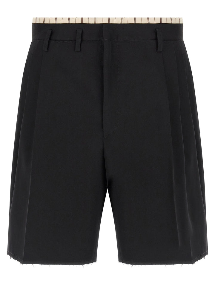 Maison Margiela Lining Insert Bermuda Shorts Bermuda e Short - Nero | 2f0f33fe0b6f10cb65eab70efba474cb34958dea