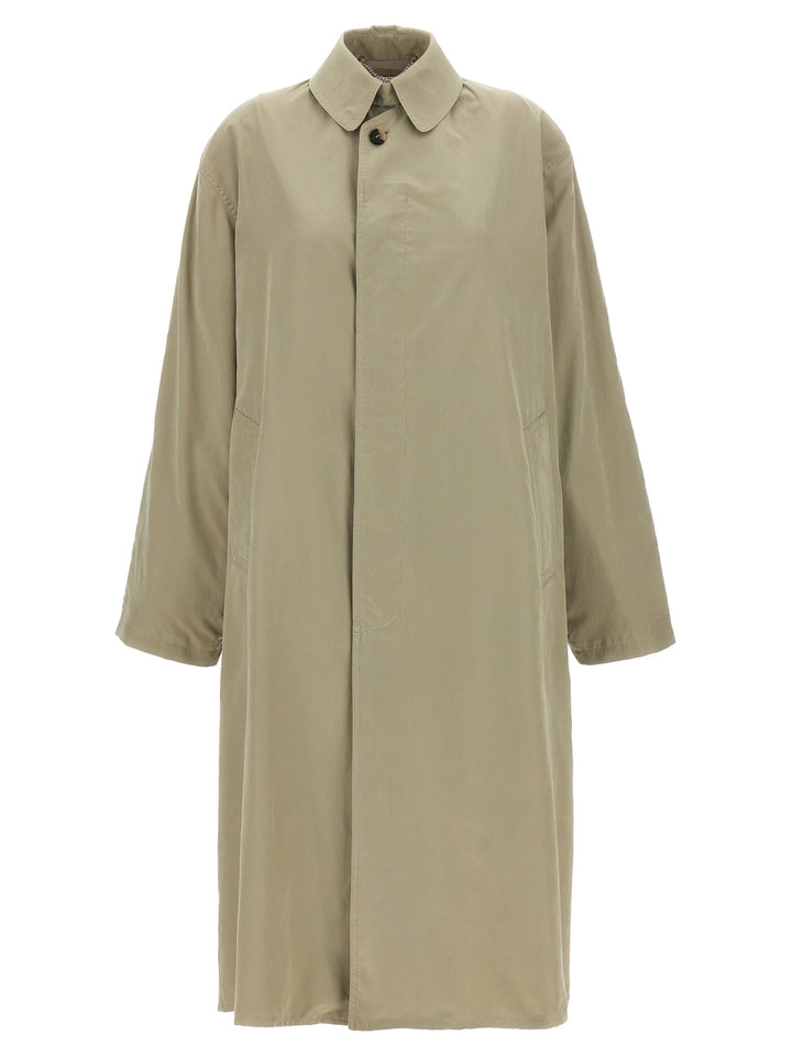 Maison Margiela Single-Breasted Trench Coat Trench e Impermeabili - Verde | 7e357e04833bf8ff270d58abbd538d6955ba92ed
