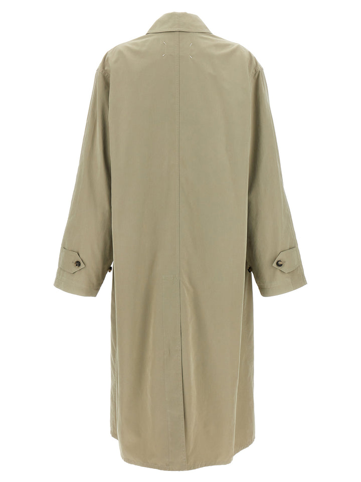 Maison Margiela Single-Breasted Trench Coat Trench e Impermeabili - Verde | 448924e78a9b9d64272cb2777e7252c14fd6e911