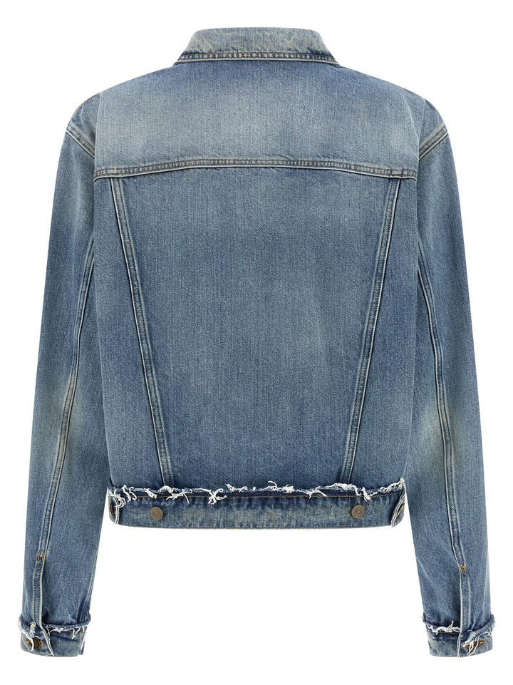 Maison Margiela Denim Jacket Puffer Jackets - Celeste | dd8d28c02eca15f7175596be6110ab74496f00f3