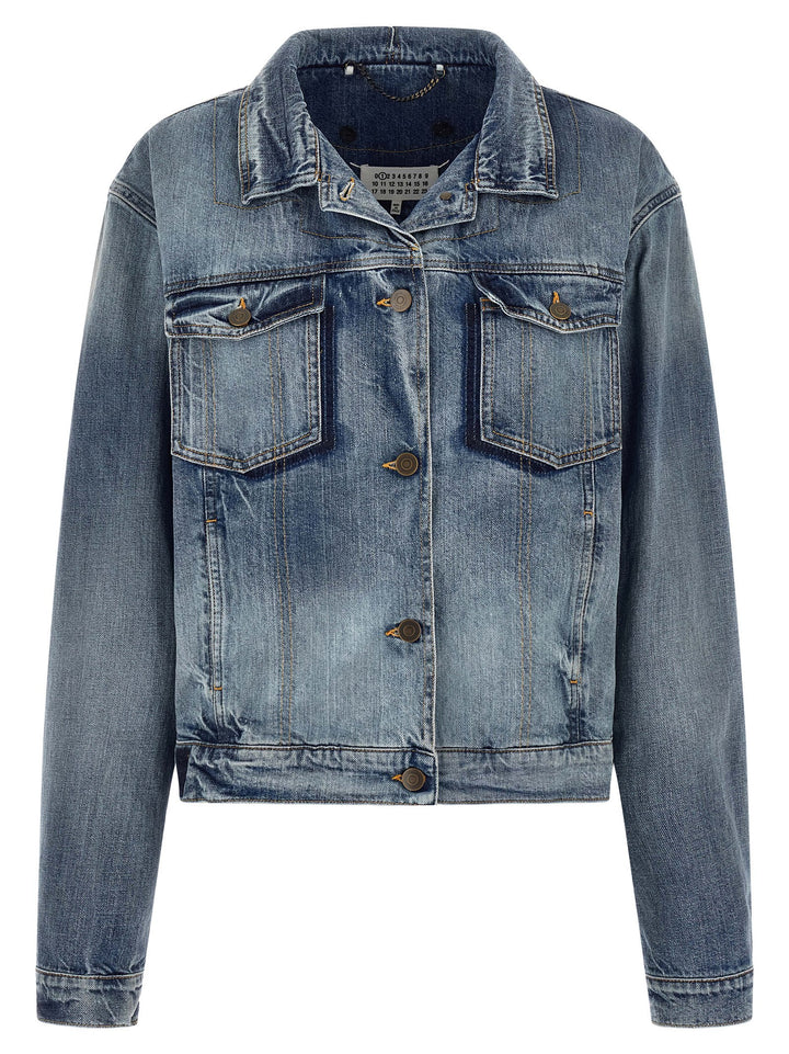 Maison Margiela Folded Collar Puffer Jackets - Blu | 68f0bd9349a02565b4d83ac7f418a9b76bf5405a