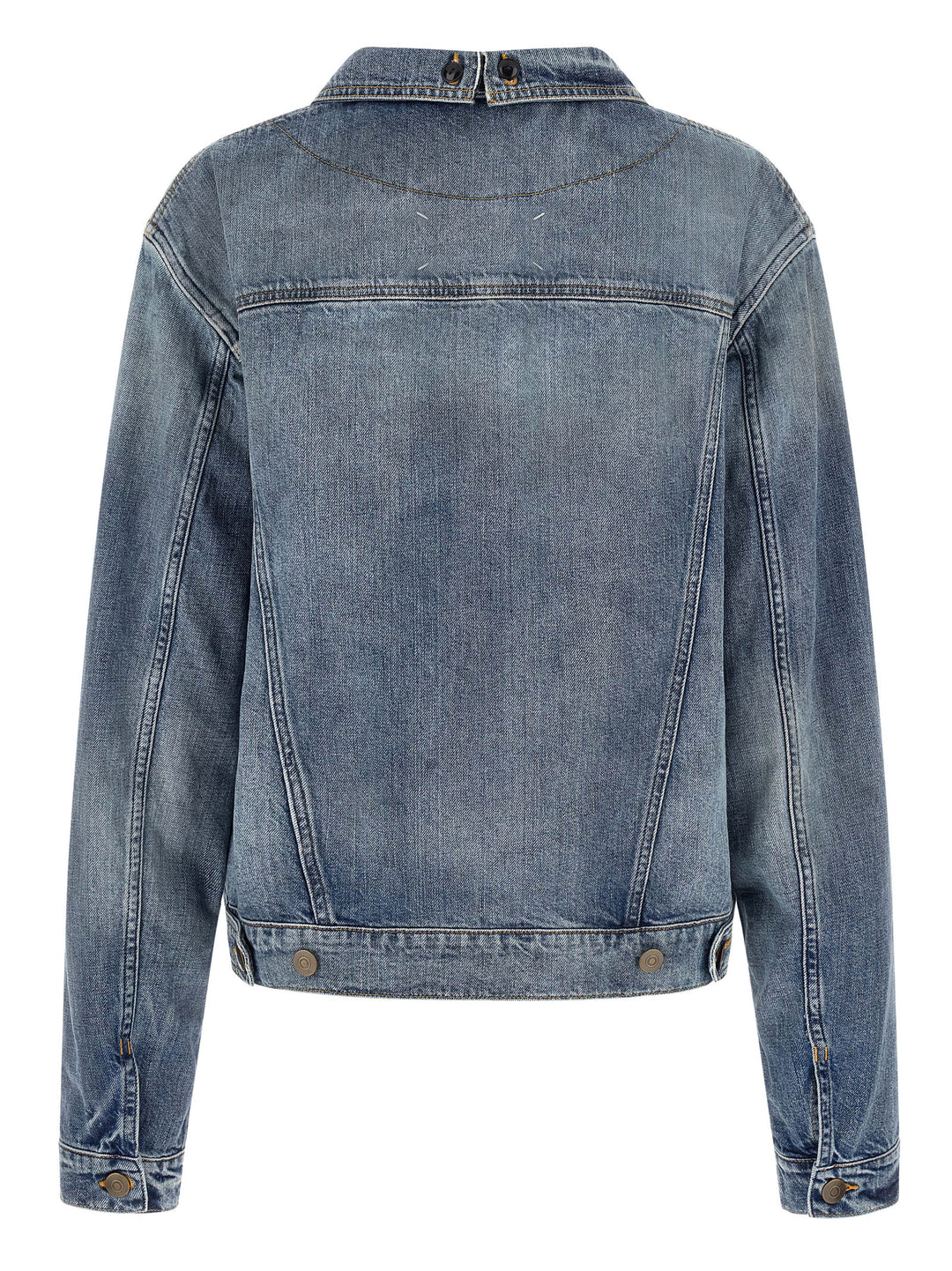 Maison Margiela Folded Collar Puffer Jackets - Blu | c765a05382be1c73cd3420700ec21445faa812a7