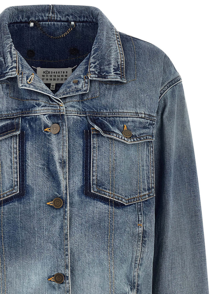 Maison Margiela Folded Collar Puffer Jackets - Blu | cead5d3f5e1c1faccfd7a063540675e2e4e45ddb