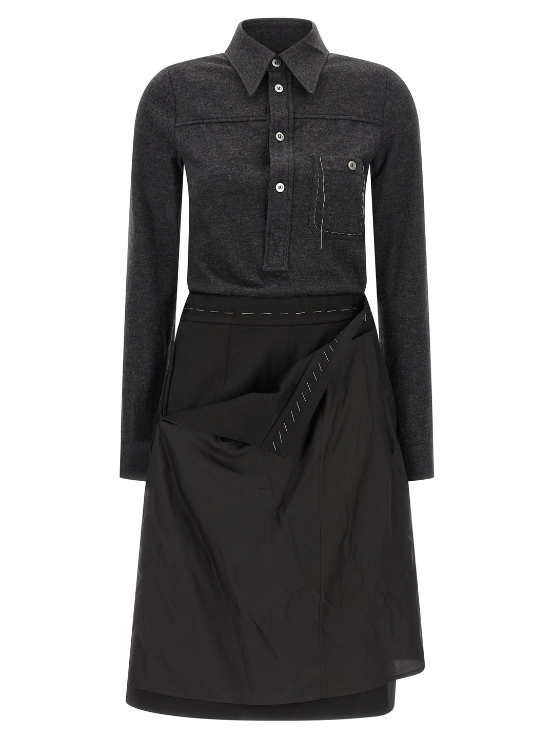Maison Margiela Shirt Dress Abiti - Grigio | 96ee9e7f4df16f68596c52c79128a92a57d78a47