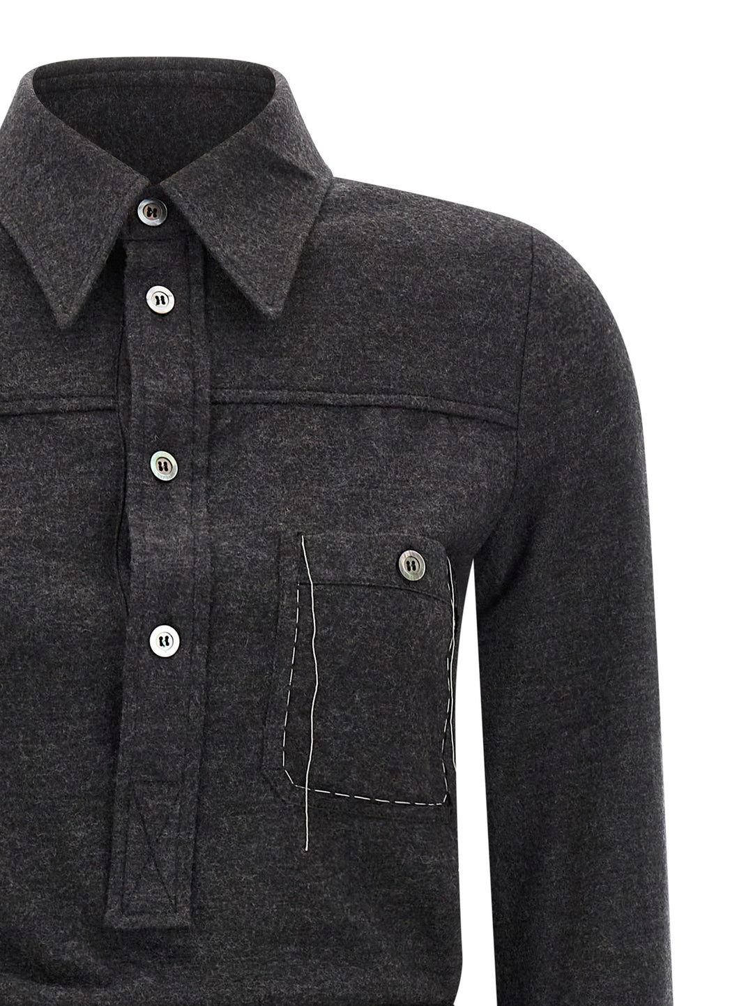 Maison Margiela Shirt Dress Abiti - Grigio | 92331f80b3a541eadeb6ba3593c7fa4bc11ce811