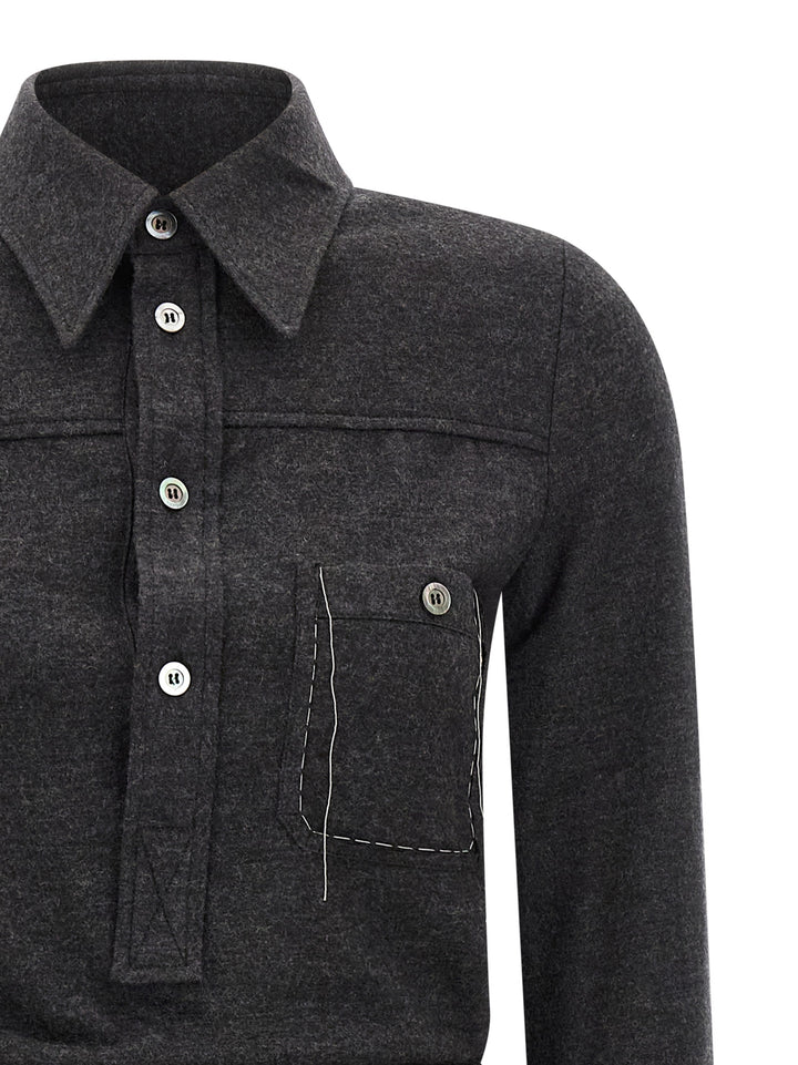 Maison Margiela Shirt Dress Abiti - Grigio | 92331f80b3a541eadeb6ba3593c7fa4bc11ce811