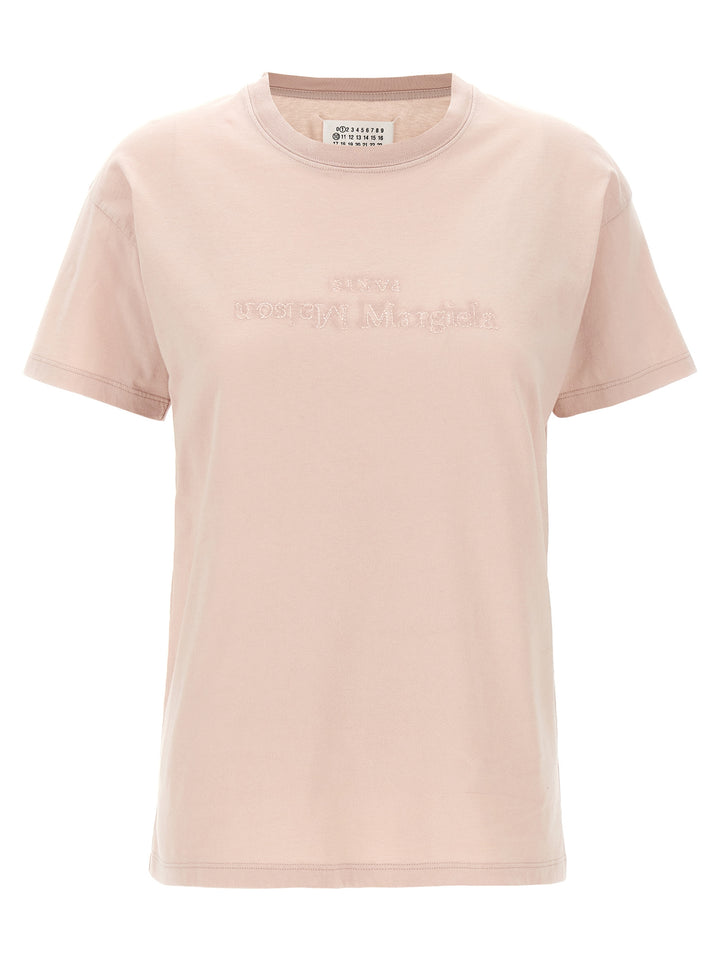 Maison Margiela Logo Embroidery T shirt - Rosa | d7fda2bcd23872148815609e78af8a6ac23e797f