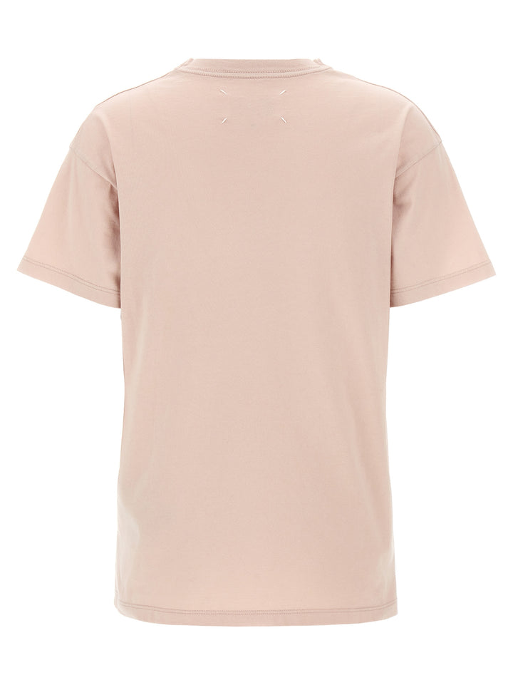 Maison Margiela Logo Embroidery T shirt - Rosa | 6efaa36380f7f46a1abcfbd5acd077fc016c52be
