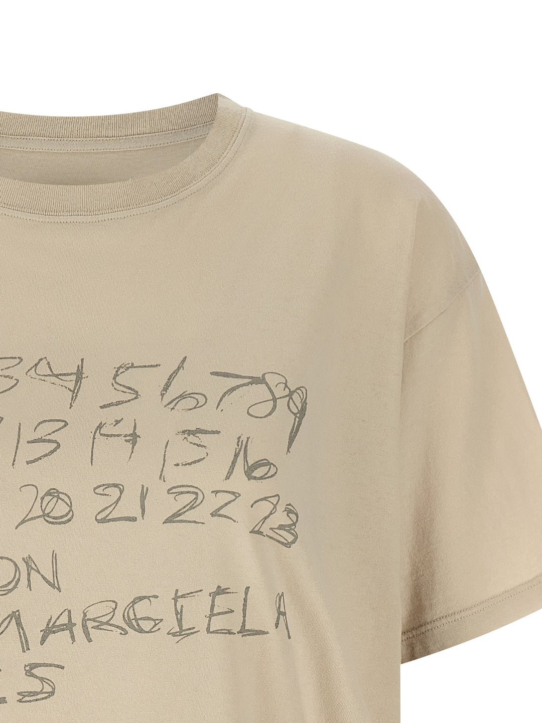 Maison Margiela Printed T shirt - Beige | f9d3ca08b75e8bb8d1f4c27f15ee50dbbcb4ccc4