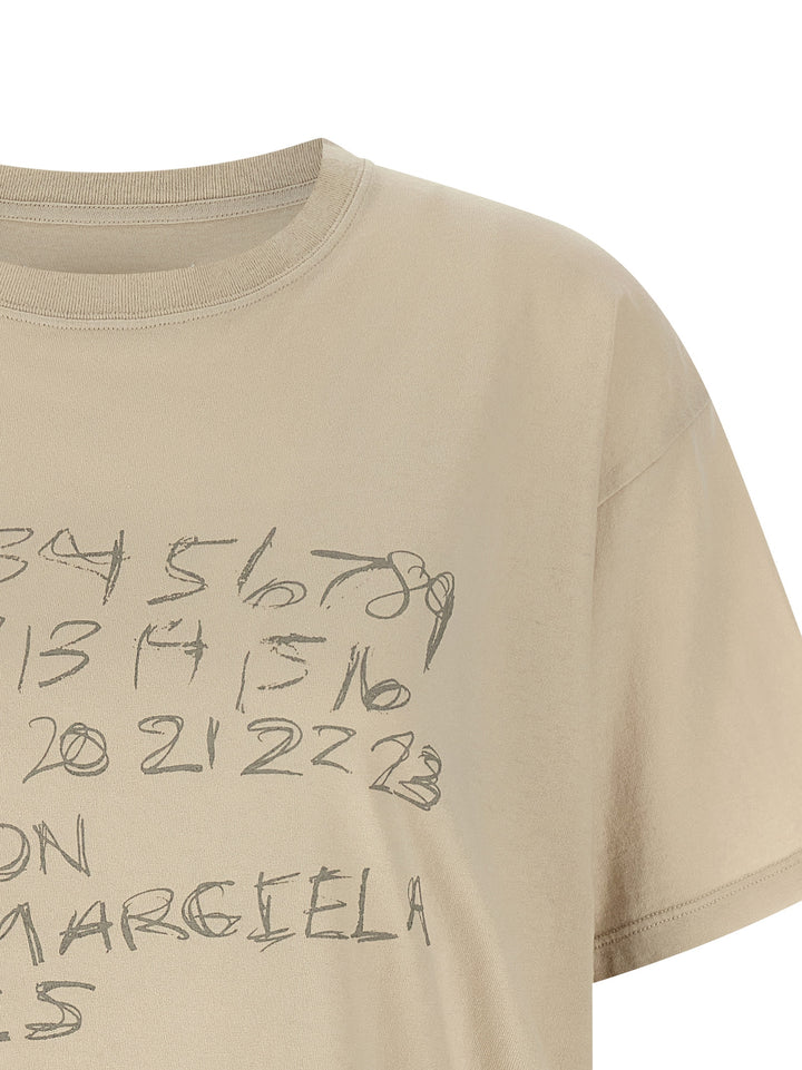 Maison Margiela Printed T shirt - Beige | f9d3ca08b75e8bb8d1f4c27f15ee50dbbcb4ccc4