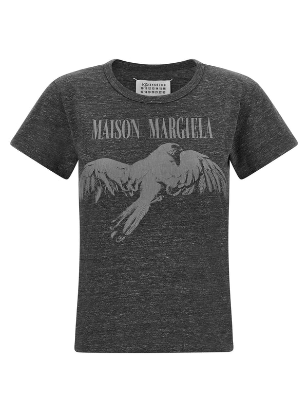 Graphic Print T Shirt Grigio