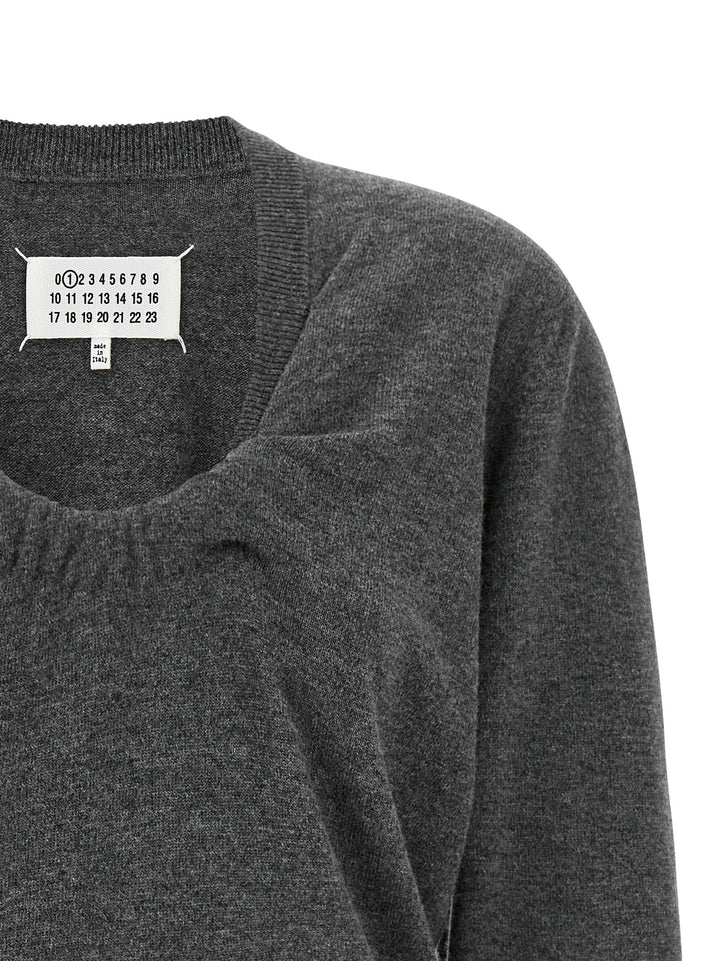 Maison Margiela Twist Wool Sweater Maglioni - Grigio | 6f843cb1602d0e66df69ee3ae0d34c70d6a8f17a
