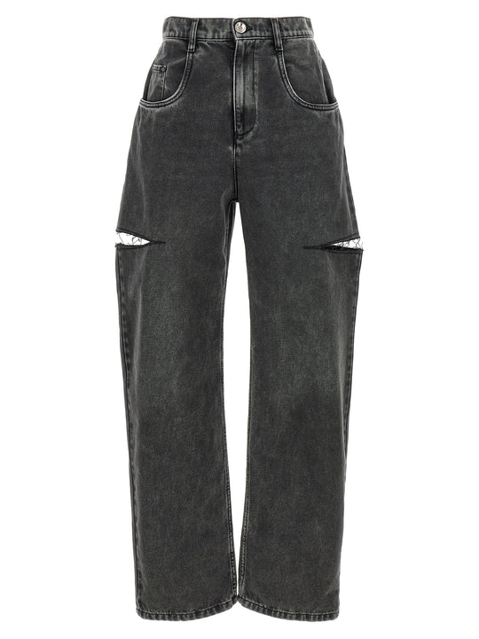 Cut-Out Jeans Nero