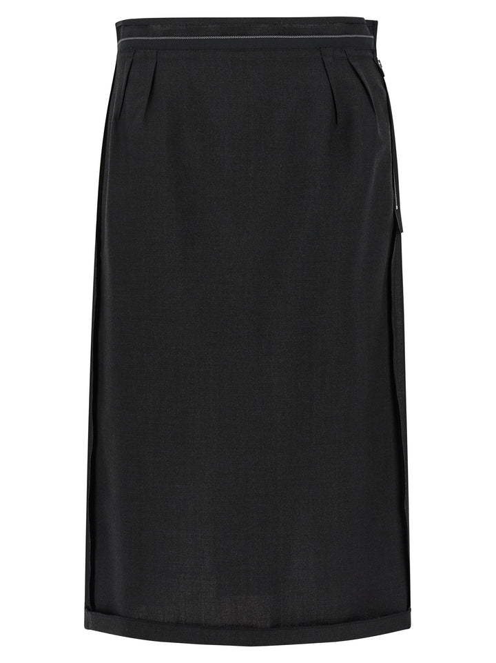 Maison Margiela Anonymity Of The Lining Gonne - Nero | 263ef8922df9e576ce01f5c1c2513d222e8d43a0
