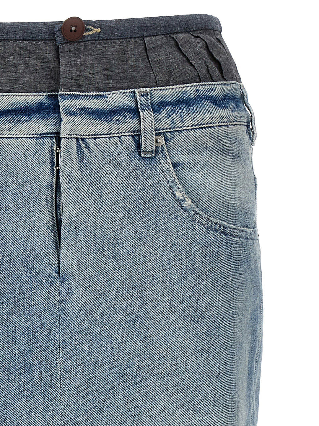 Maison Margiela Slits Denim Skirt Gonne - Multicolor | b0d027a40e38f26ba6580edd1ec6fbb386562638