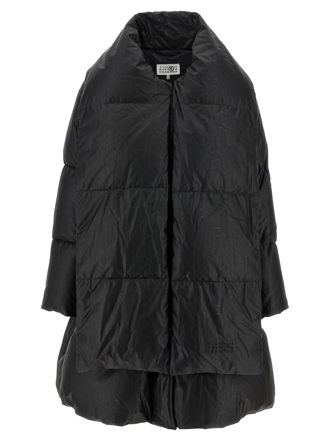 Mm6 Maison Margiela Scarf Down Jacket Puffer Jackets - Nero | 7caf49277b59b0cf45b72693748c09828352de89