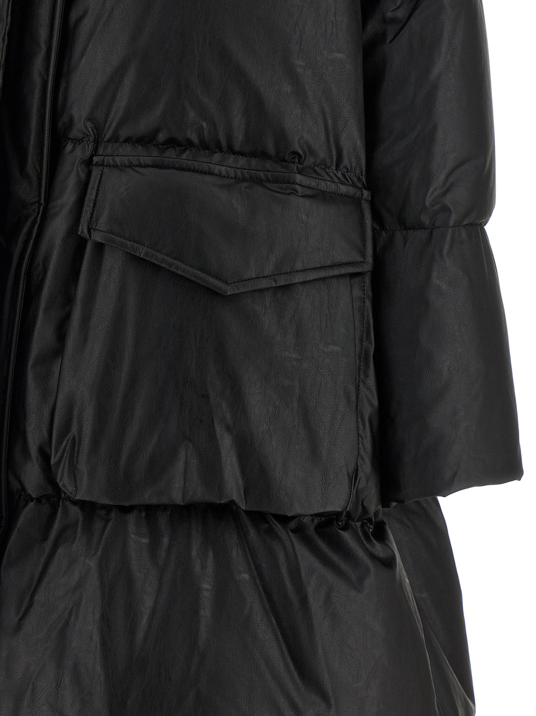 Mm6 Maison Margiela Scarf Down Jacket Puffer Jackets - Nero | 24a4b49590ffa1de75b879516c6d9e9333b6a264