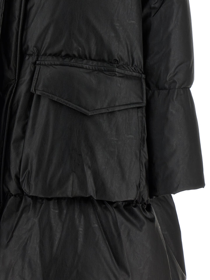 Mm6 Maison Margiela Scarf Down Jacket Puffer Jackets - Nero | 24a4b49590ffa1de75b879516c6d9e9333b6a264