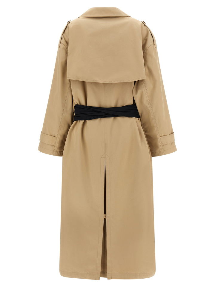 Mm6 Maison Margiela Trench Coat With Gloves Trench e Impermeabili - Beige | 18e6a14bb382ac8d30b0ff0560a2a2d92e098c96