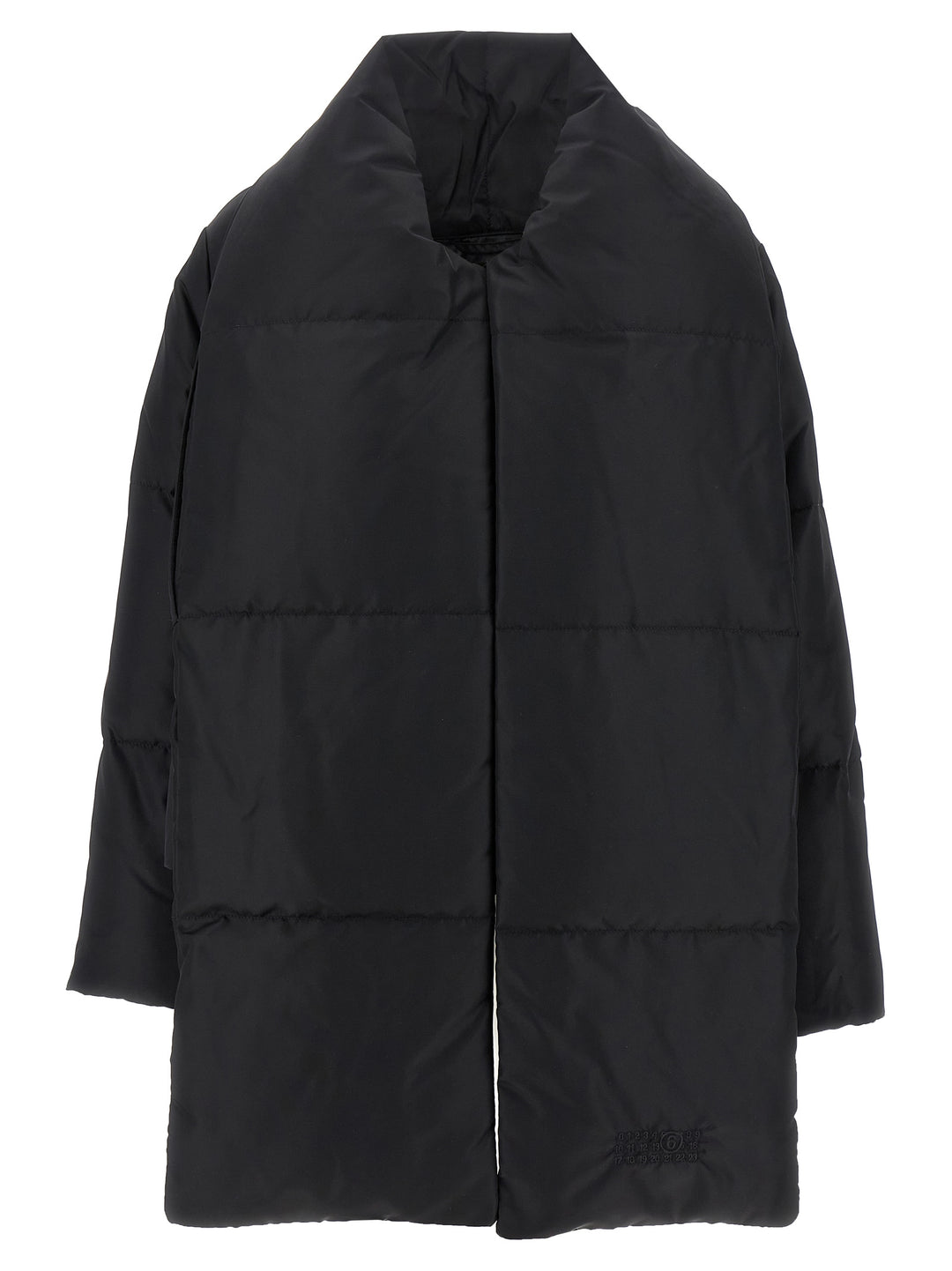 Mm6 Maison Margiela Scarf Down Jacket Puffer Jackets - Nero | d384ae758fbdd9aee25fe23f01b6310f28e49e44