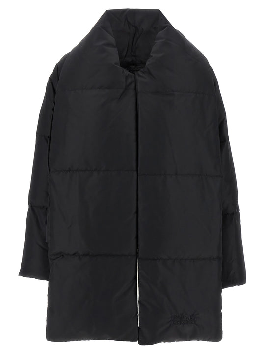 Scarf Down Jacket Puffer Jackets Nero