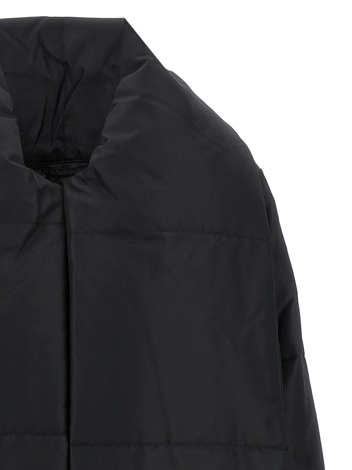 Mm6 Maison Margiela Scarf Down Jacket Puffer Jackets - Nero | 5821d18bd68888440877509a9503ce60fc499b36