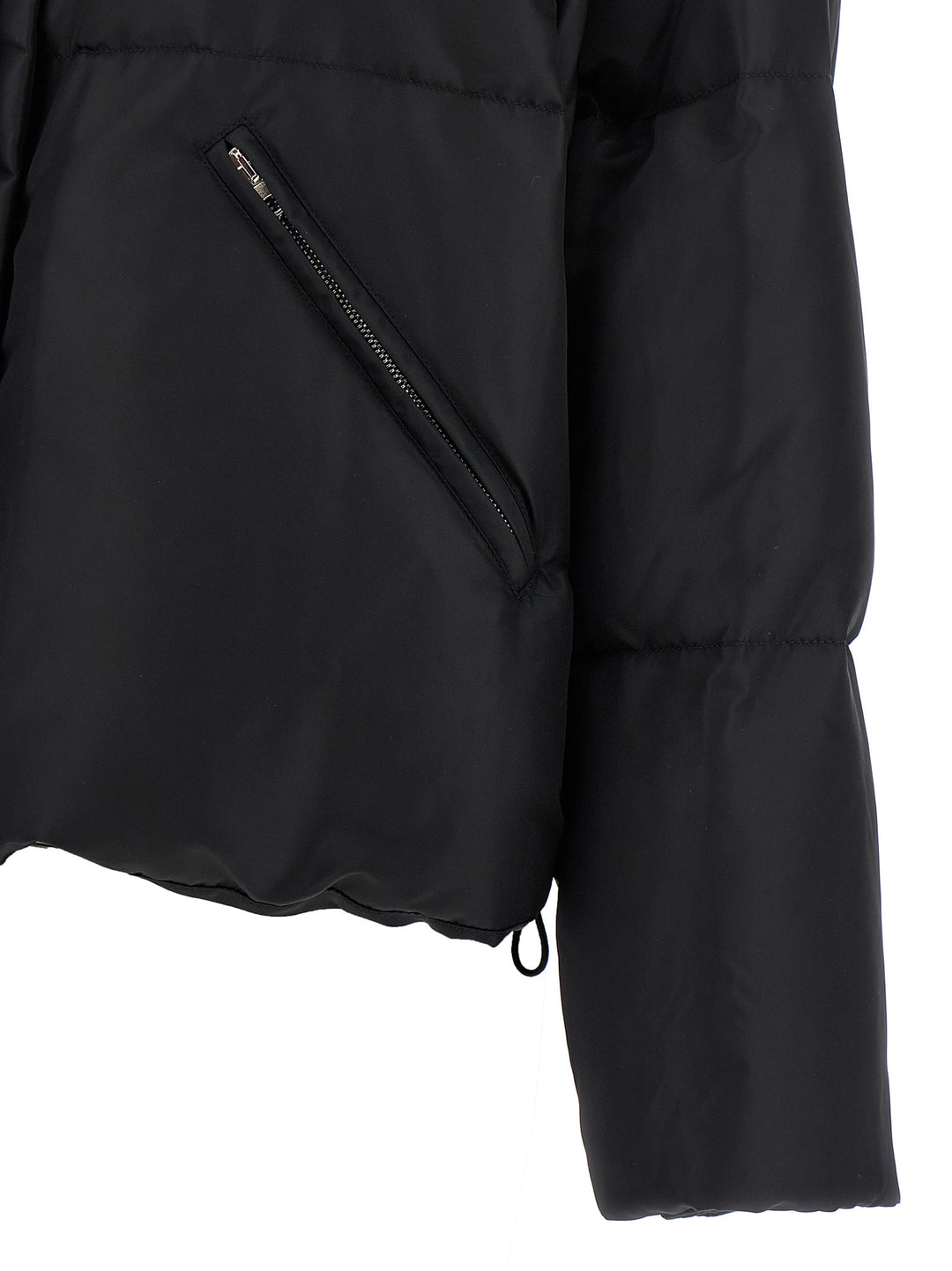 Mm6 Maison Margiela Scarf Down Jacket Puffer Jackets - Nero | 539a8e40e1484863f7f996c238dad605cbcc8969