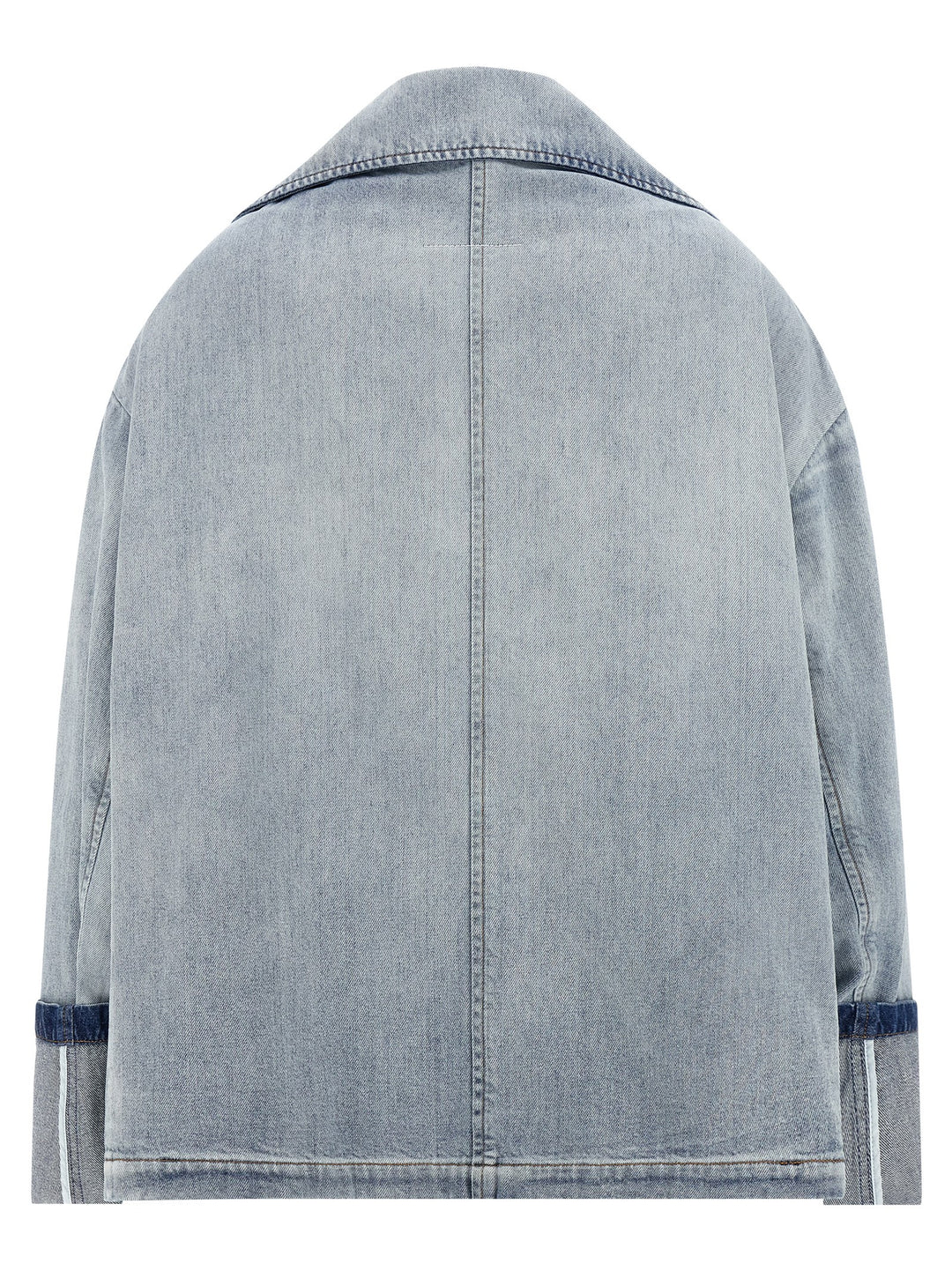 Mm6 Maison Margiela Double-Breasted Jacket Puffer Jackets - Celeste | 413aa313204e3b18161eaa8154933e5f0cdd319a