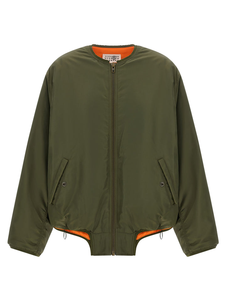 Mm6 Maison Margiela Sculptural Hem Jacket Puffer Jackets - Verde | f74cdc33bf8bba31661270b0e58e9335339dc1fd